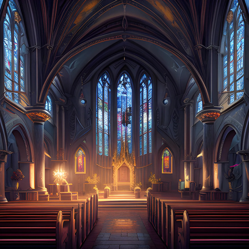 church interior image